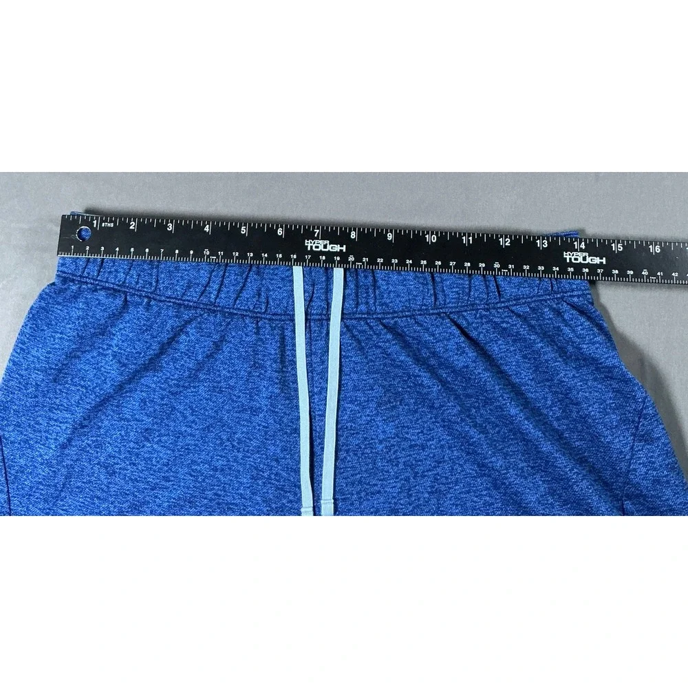 Nike Dri-FIT Womens Blue Heathered Running Athletic Shorts Small Drawstring